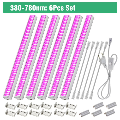 Full Spectrum LED Growth Tube 4000K/Purple/Sunlight Plant Lamp