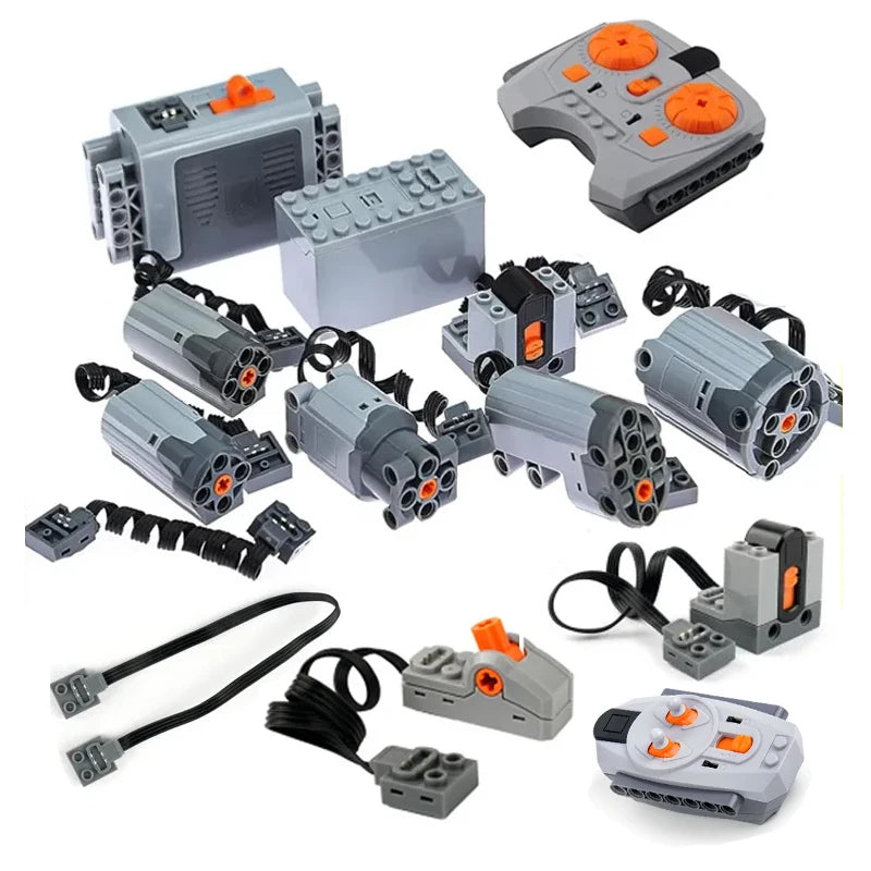 M/L/XL/Servo Motor Technical Building Blocks Parts Power Functions Lithium Battery Box 8883 88004 PF Bricks DIY Toys Accessories