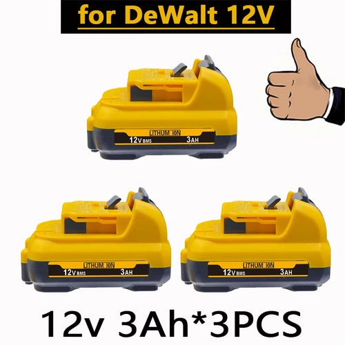 1-3Pack 12V Replacement for Dewalt DCB120 Lithium-ion Batteries 12V