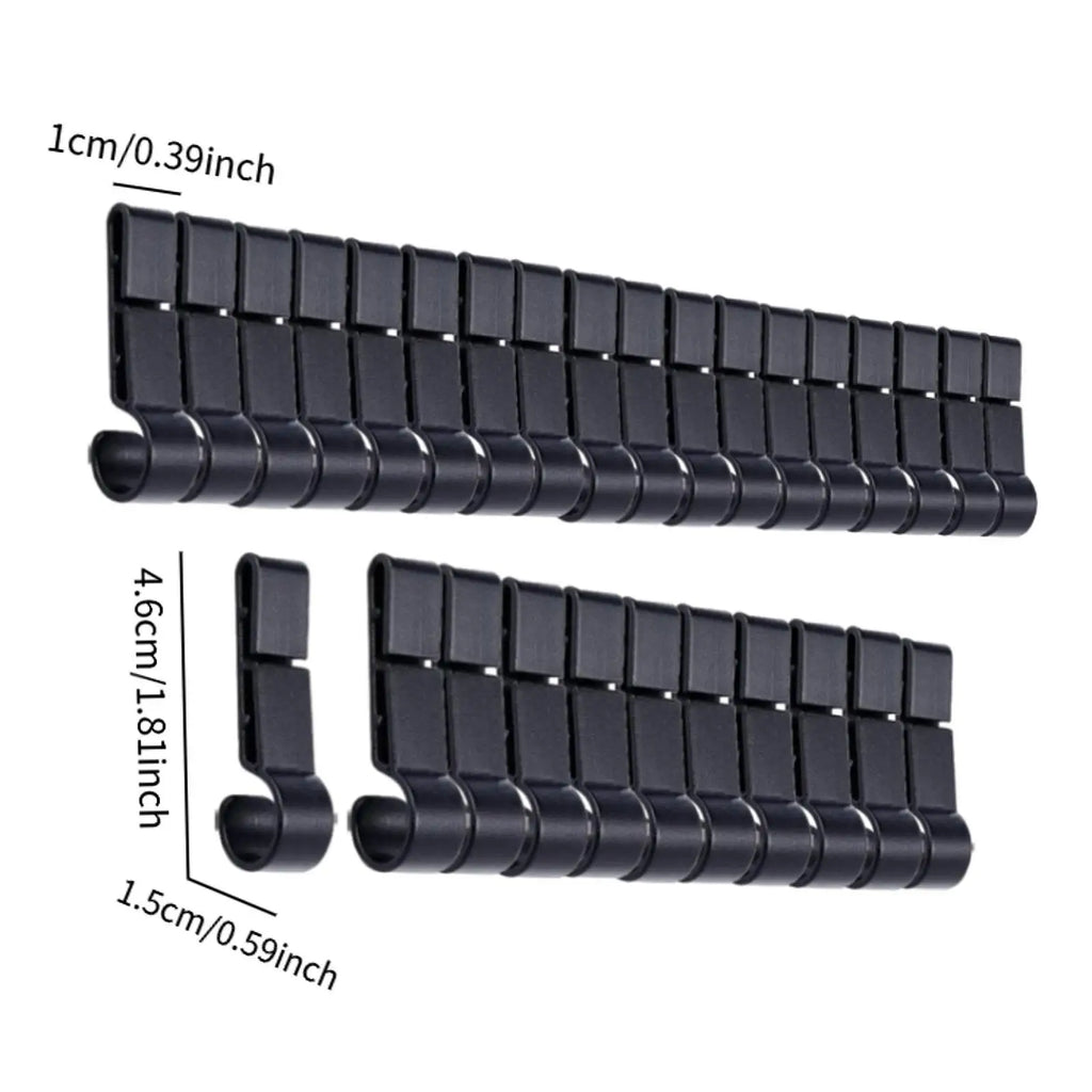 30Pcs Safety Helmet Clips for Headlamp Nonslip Sturdy Compact