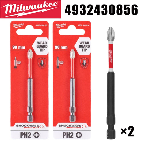Milwaukee 4932430856 Shockwave PH2 90mm Impact Screwdriver Bit Durable