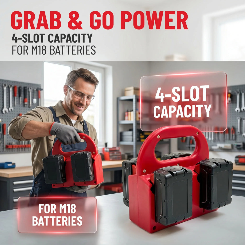 NEW Battery Holder Storage For Dewalt 20V For Milwaukee 18V For Makita