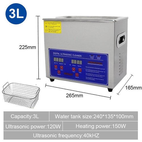 Ultrasonic Cleaner 2L 3L 6L 10L Ultrasound Bath for Glasses Jewelry