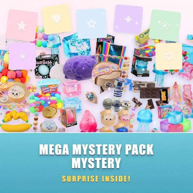Squish Time Nee Doh Mystery Blind Box, Random Squeeze Fidget Toy, Stress Relief Cute Sensory Toy for All Ages