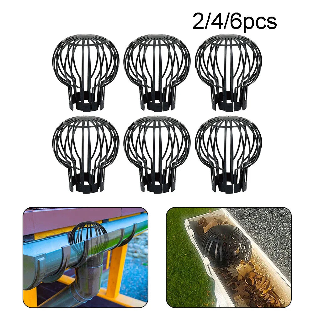 2/4/6pcs Downspout Filter Gutter Guard For Stopping Blockage Leaves