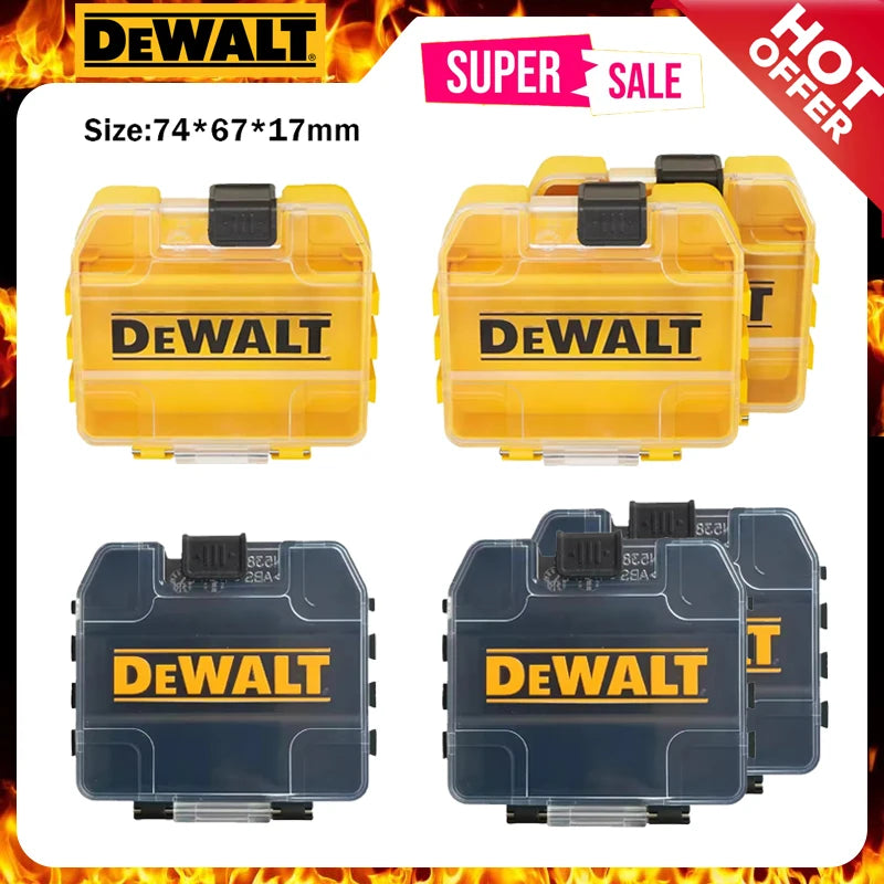 DEWALT Yellow Black Mini Storage Box Authentic Original Drill Bit Box