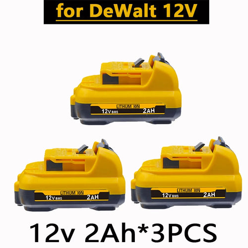 1-3Pack 12V Replacement for Dewalt DCB120 Lithium-ion Batteries 12V