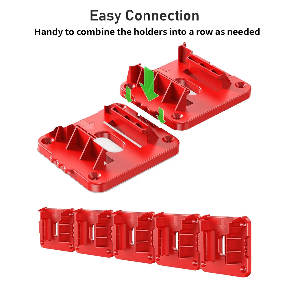 1-10PCS Power Tools Lithium Battery Holder Storage Fixed Bracket