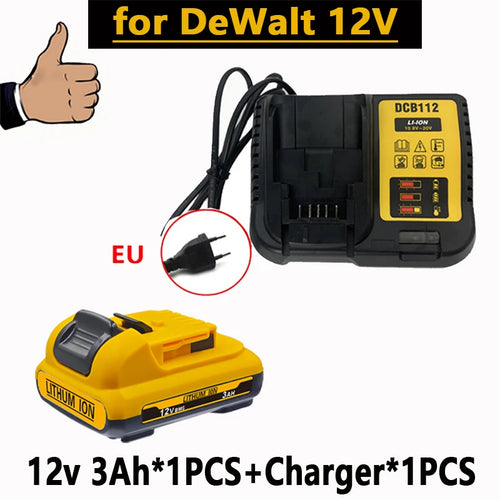 1-3Pack 12V Replacement for Dewalt DCB120 Lithium-ion Batteries 12V
