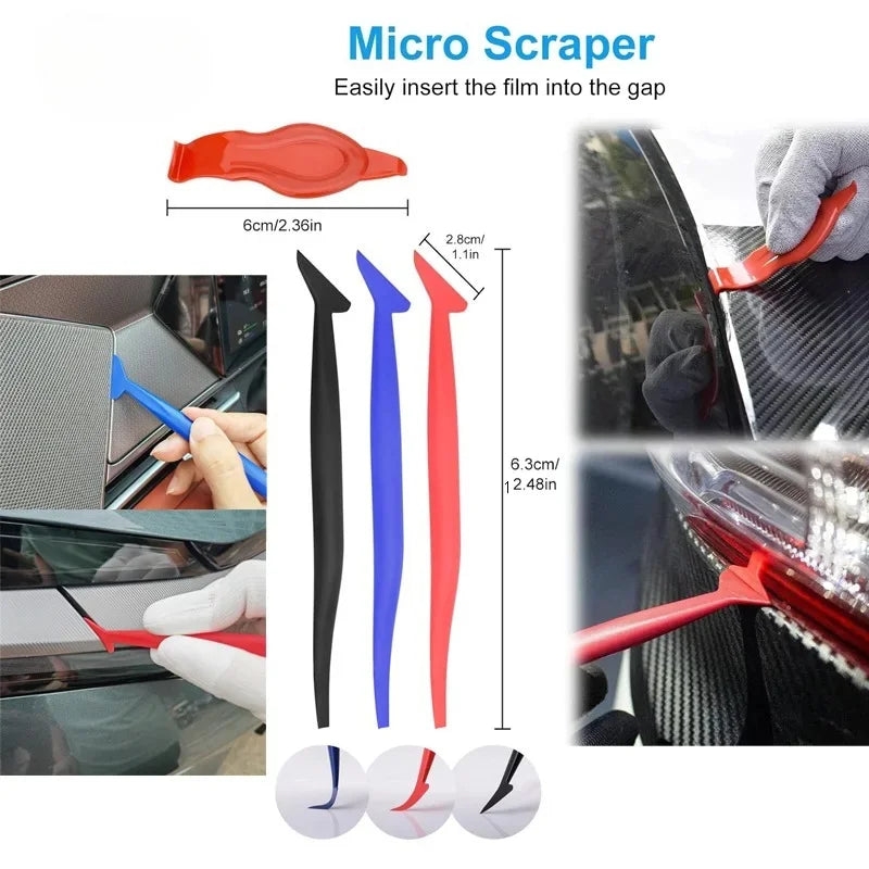 Professional Vinyl Wrapping Tools Felt Squeegee Wrap Stick Utility