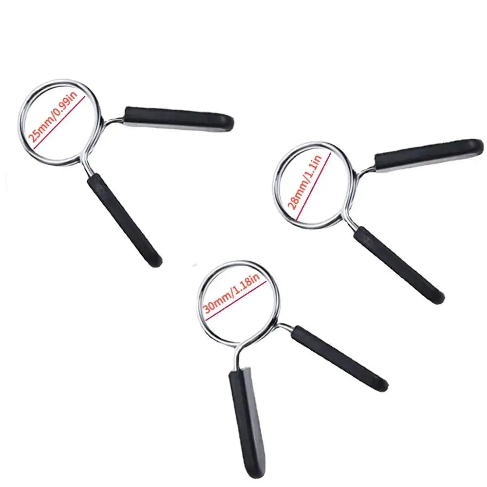1 Pair Gym Barbell Clips Anti-loosening Dumbell Spring Collar Clips