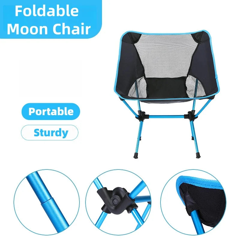 Outdoor Moon Chair, Camping Folding Chair, Portable Leisure Backrest