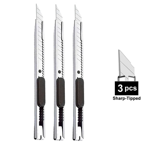 1/5/10Pcs Utility Knife Stainless Steel Paper Cut Box Cutter Tools Kit