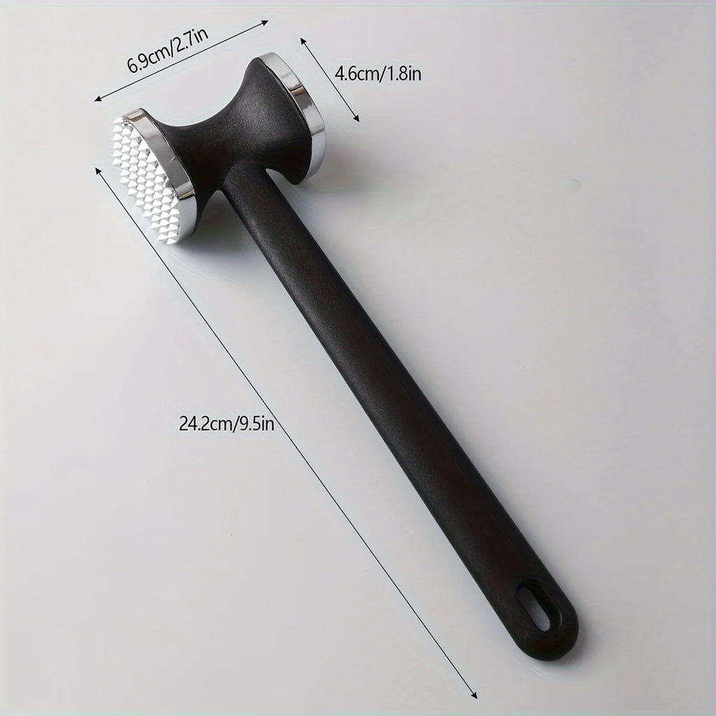 Heavy Duty Kitchen Meat Tenderizer Hammer with Rubber Grip, Stainless
