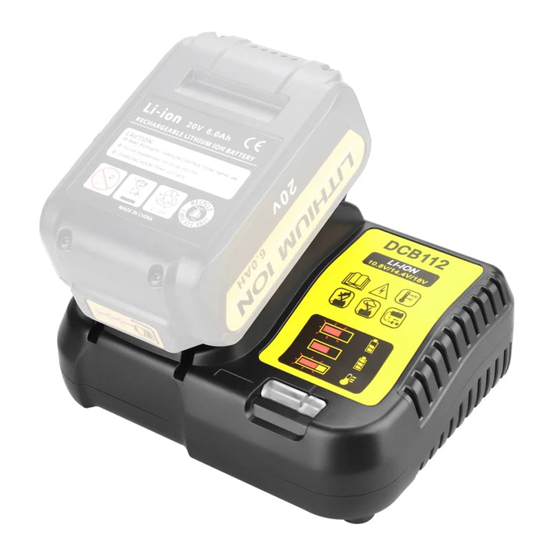 DCB112 Li-Ion Battery Charger For Dewalt 10.8V 12V 14.4V 18V 20V