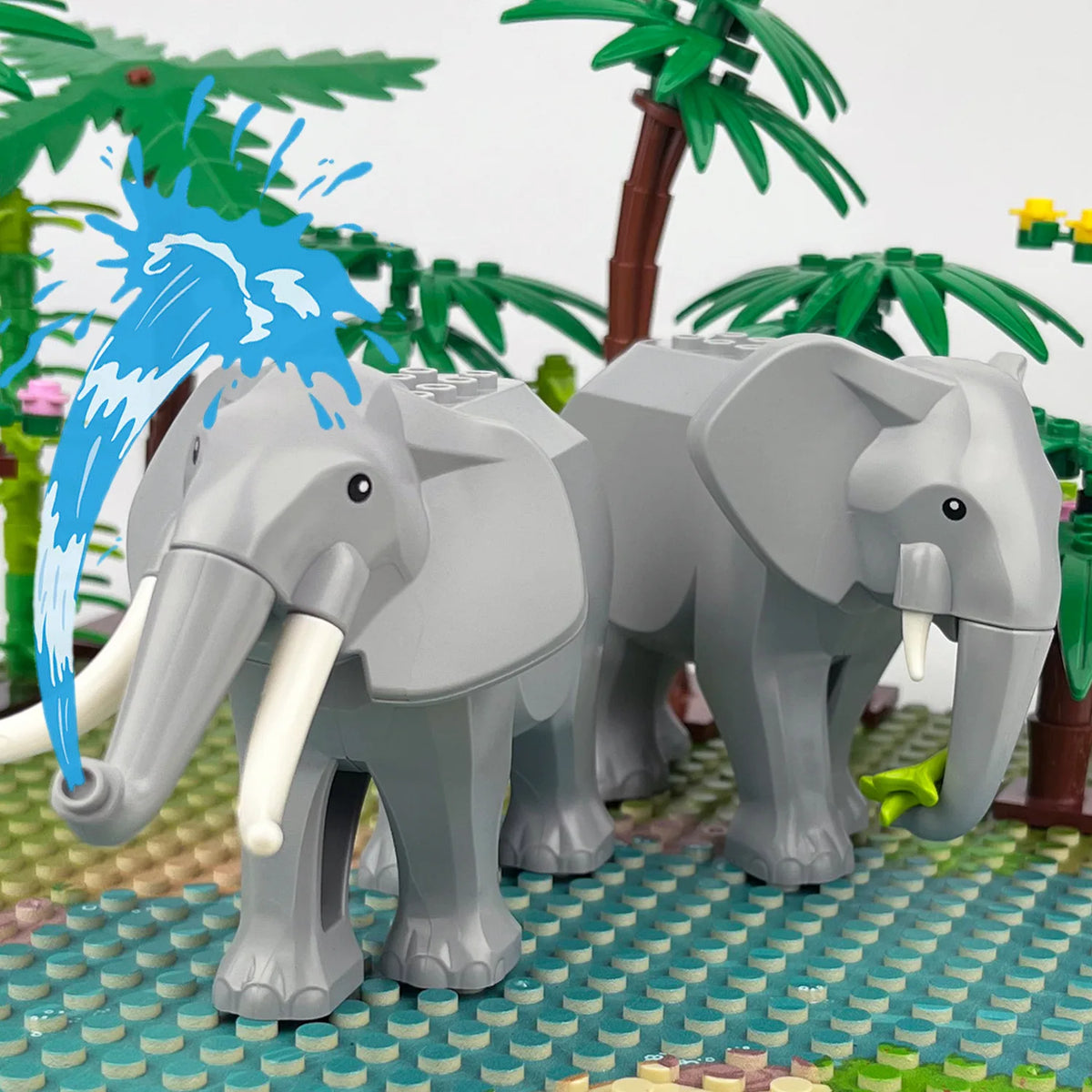 NEW Animals World Scene Elephant Male Elephant Camel Elk Gorilla Giraffe Horse Parts Building Blocks Model Sets Bricks Kids Kits