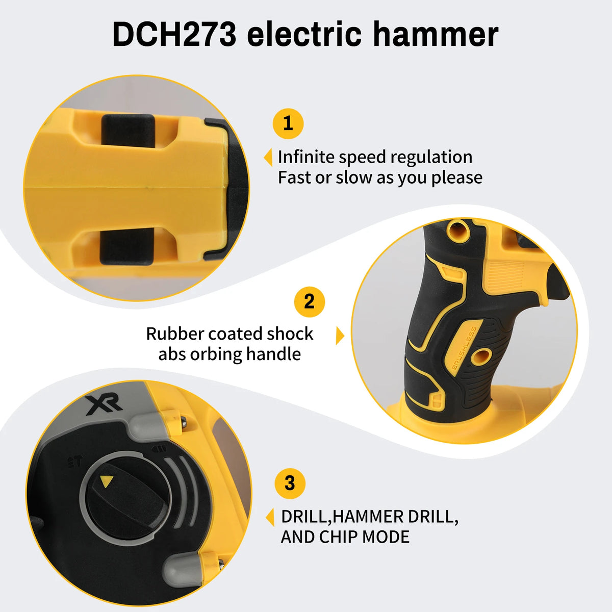 DEWALT DCH273 20V 6.0Ah Brushless SDS-Plus Rotary Hammer 2.1J 360°