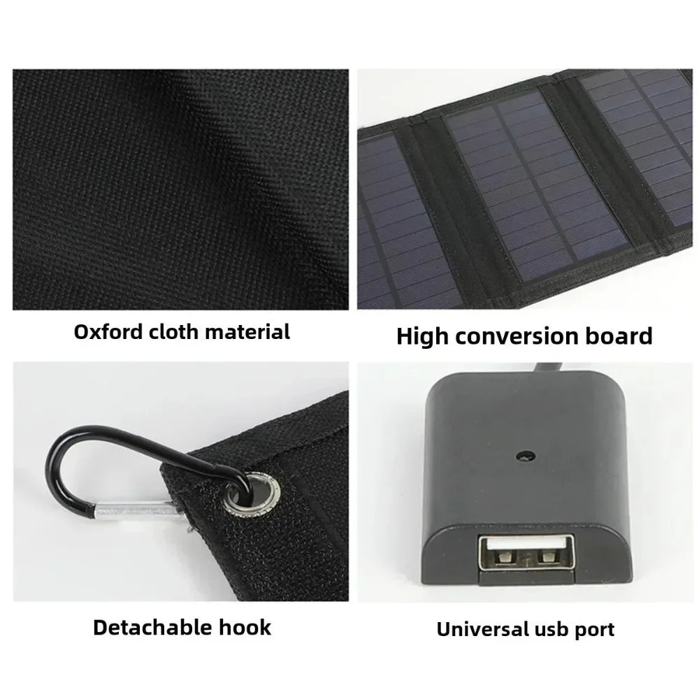 1000W Foldable Solar Panel USB Type C Portable Charger Outdoor Power