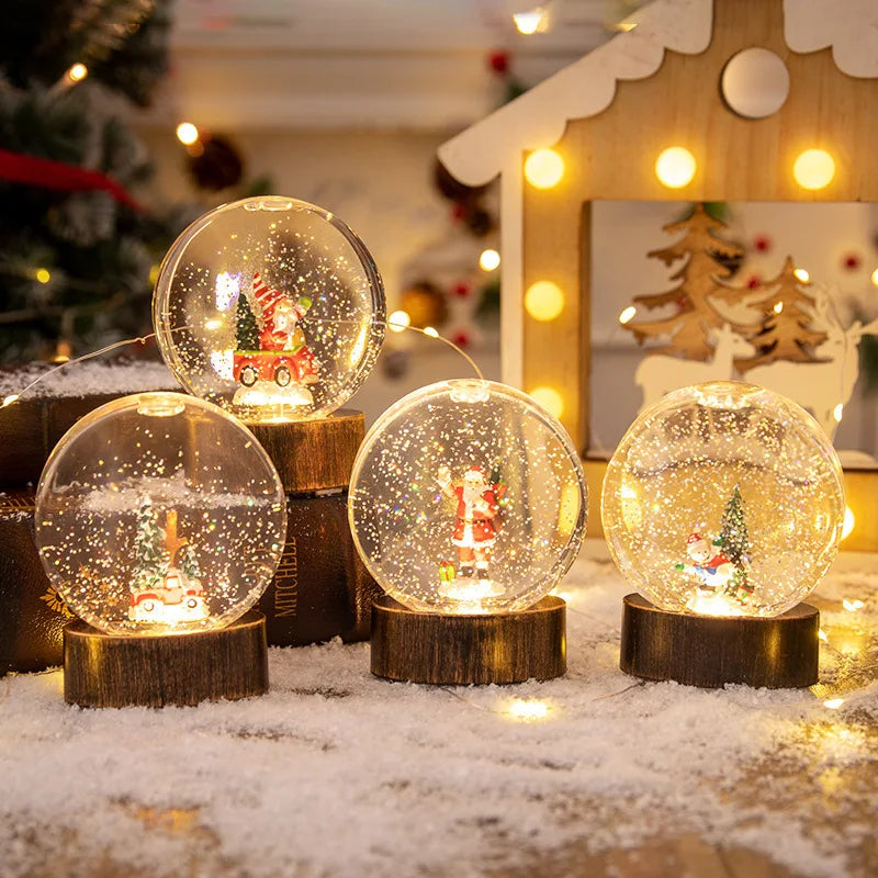 Christmas Decorations: Illuminated Crystal Balls Night Lights Wind Lights and Creative Christmas Gifts