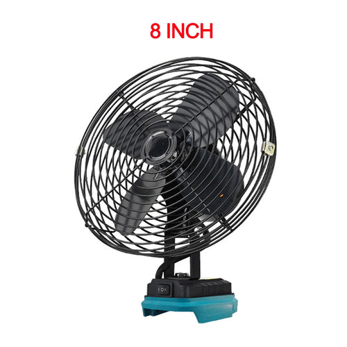 6/8In Camping Fan Outdoor Fishing Wireless Desktop Portable Metal Fan