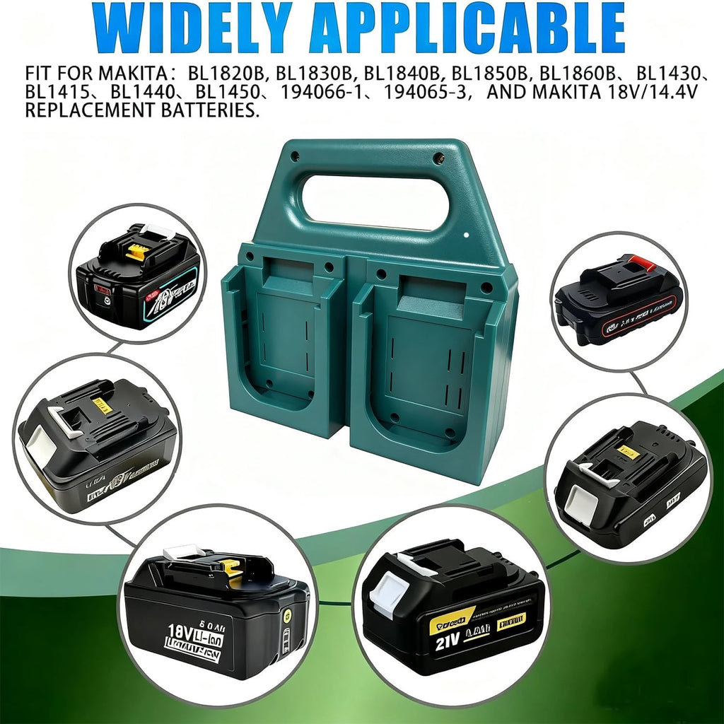 NEW Battery Holder Storage For Dewalt 20V For Milwaukee 18V For Makita