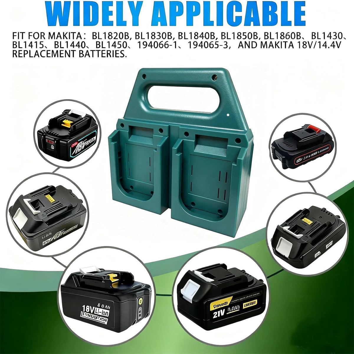 NEW Battery Holder Storage For Dewalt 20V For Milwaukee 18V For Makita