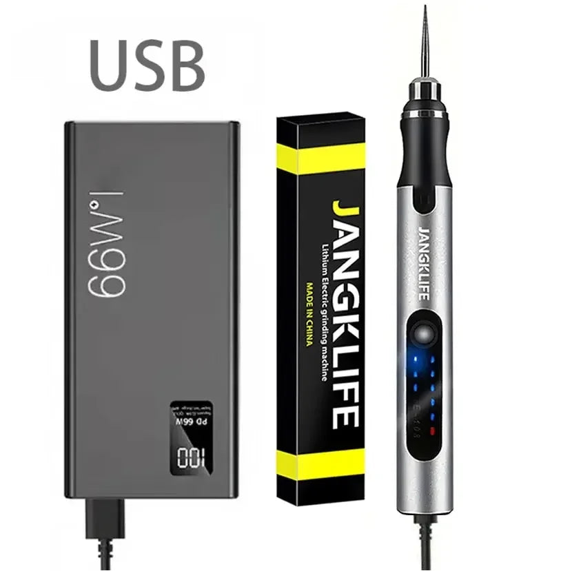 USB Cordless Rotary Tool Kit Woodworking Engraving Pen DIY For Jewelry
