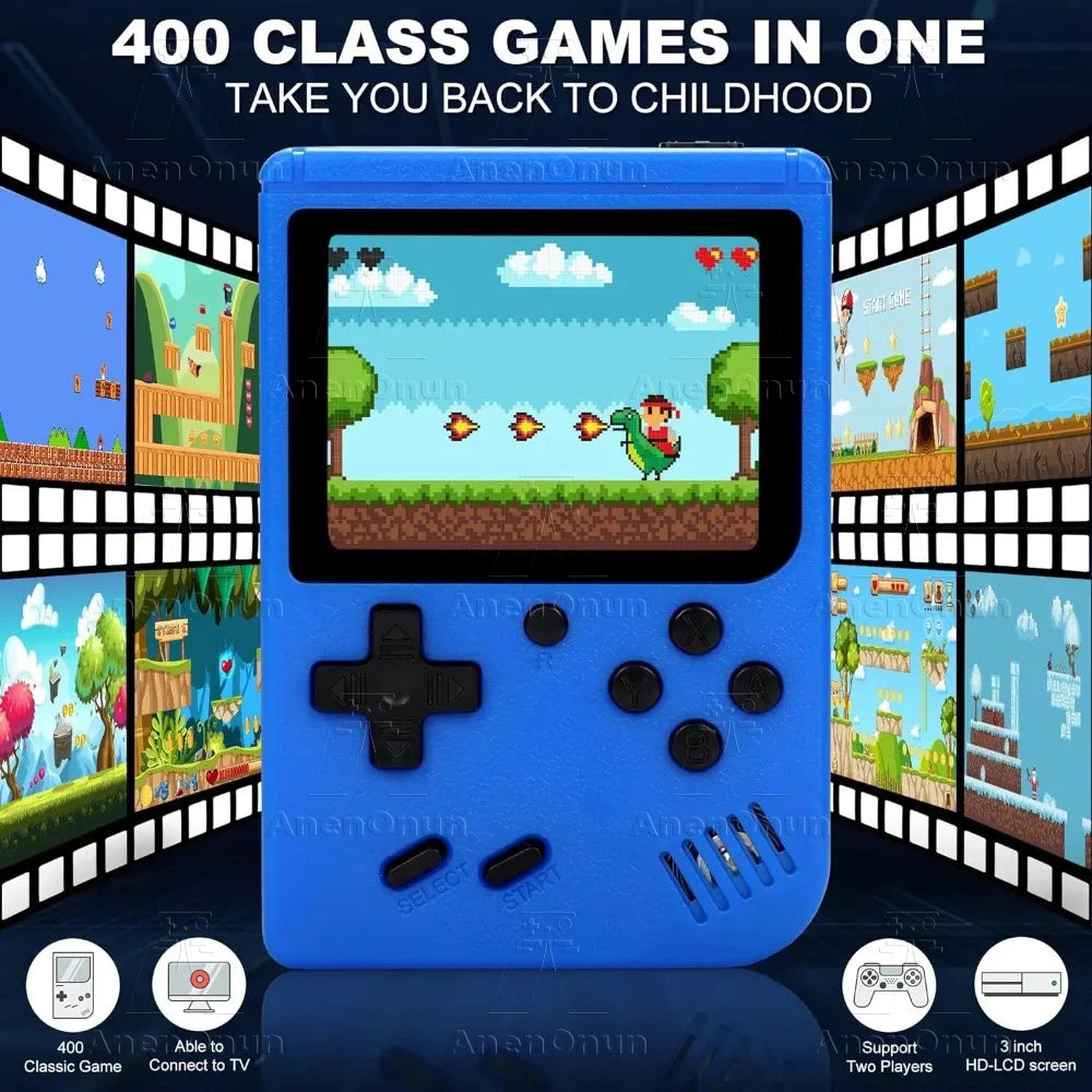 400 Games Handheld Game Players with Gamepad Controller Classic FC Emulator Retro Mini Two Players Portable Video Gaming Console