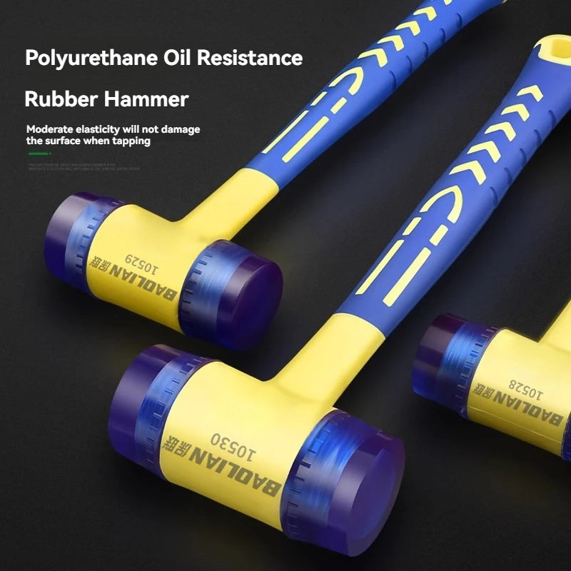 1 double headed installation hammer, 25mm to 45mm rubber hammer with