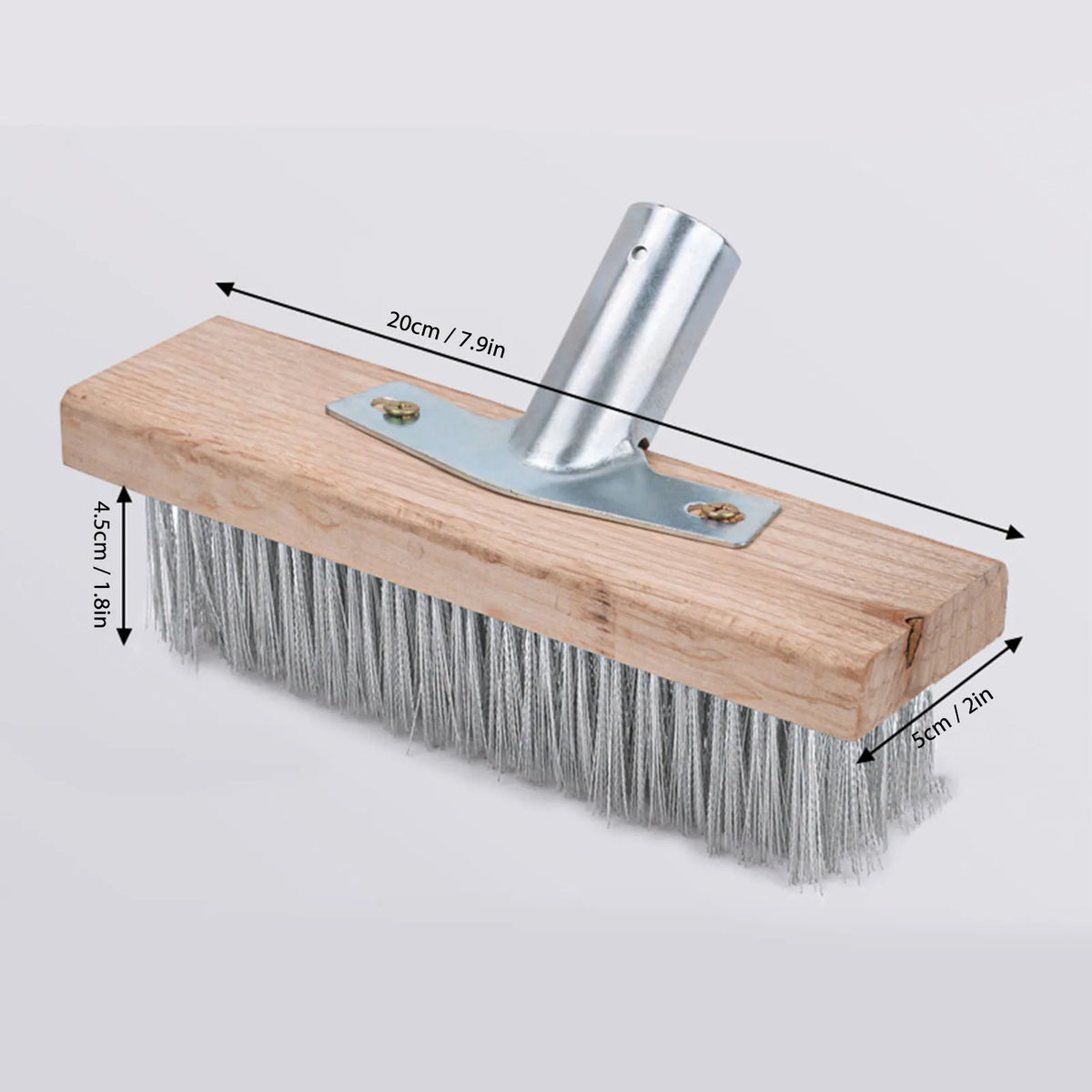 Heavy Duty Rough  Floor Brush Stainless Steel Wire Deck Scrub Cleaning