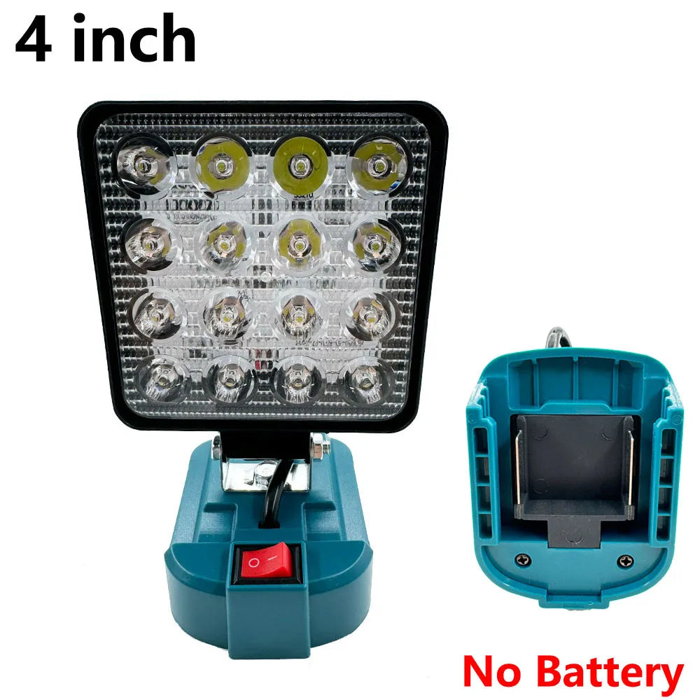 4 inch Cordless LED Work Light For Makita 14.4V-18V Li-ion Battery
