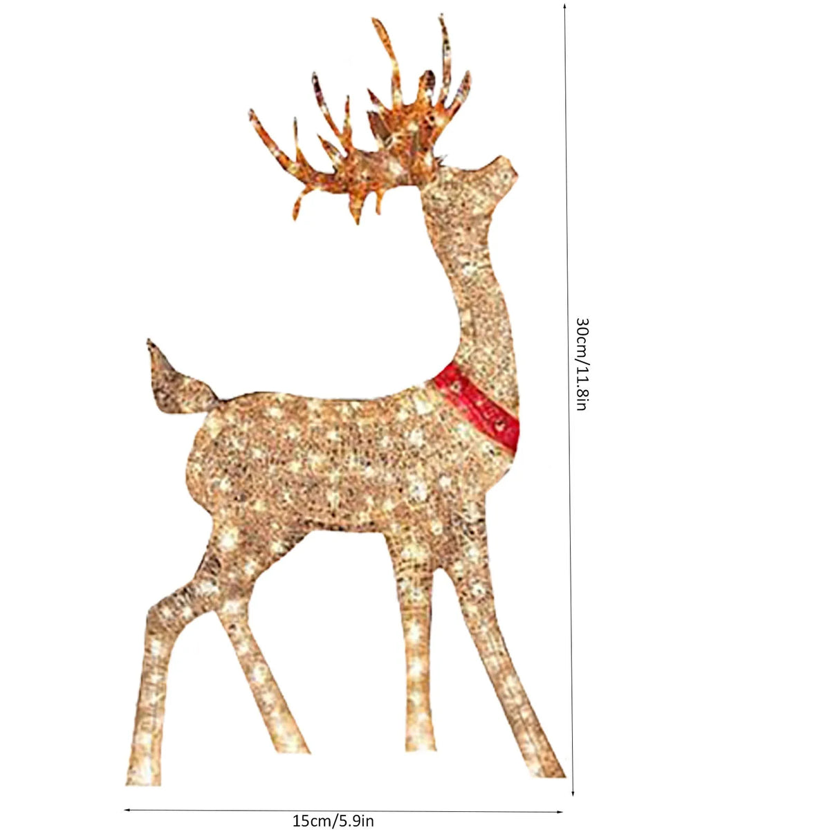 Christmas Lighted Deer Decoration Light Led Reindeer Elk Luminous Sculptures Garden Lawn Outdoor Yard Christmas Drop Ornaments