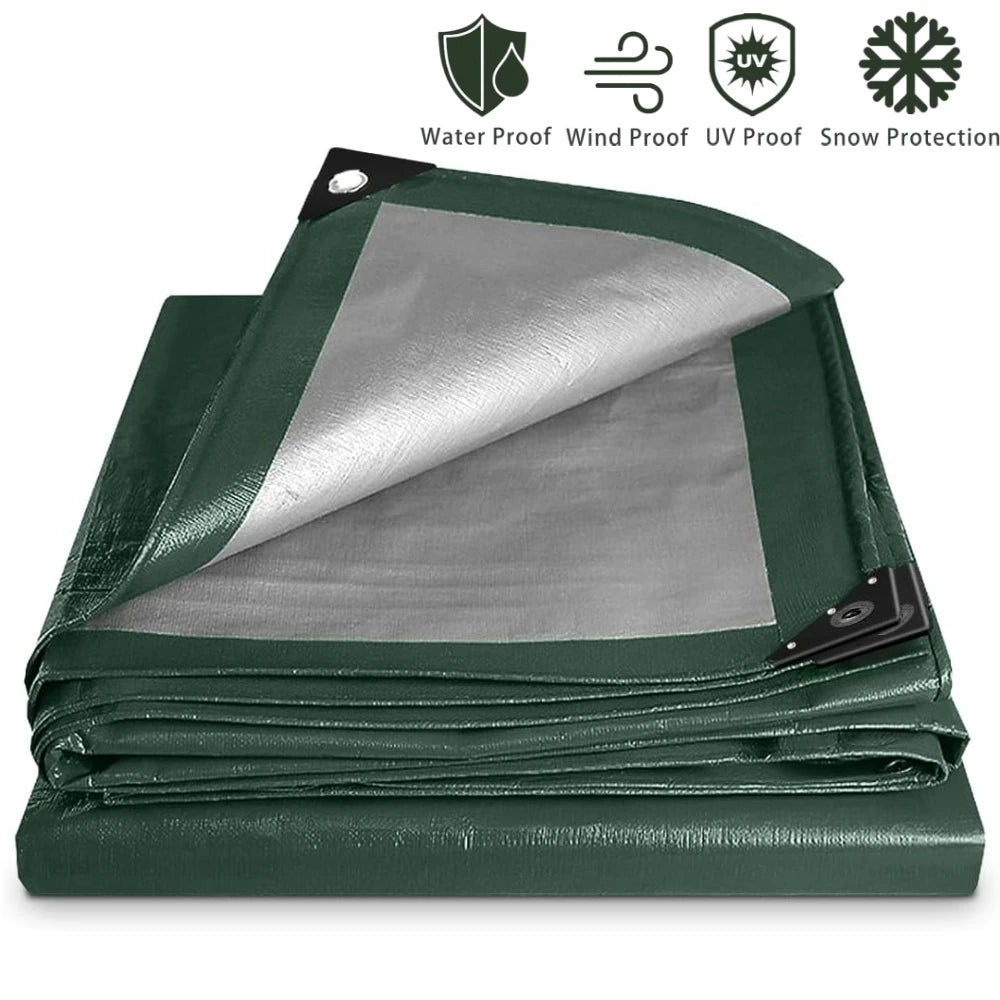 Tarpaulin Waterproof Canopy Heavy Duty Tarp Sheet Cover with Grommet