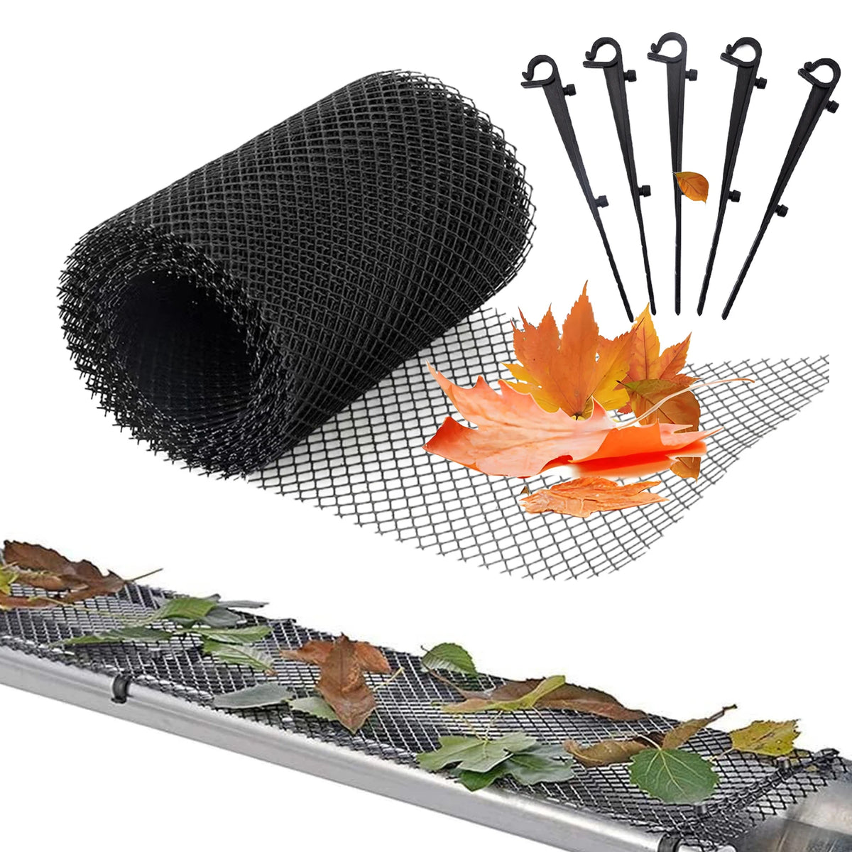 15/16/18cm*6m Pool Drain Filter Net Anti-Falling Leaves Mesh Strainer