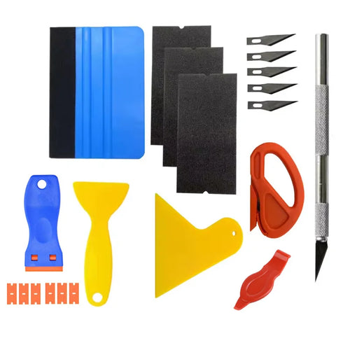 Professional Vinyl Wrapping Tools Felt Squeegee Wrap Stick Utility