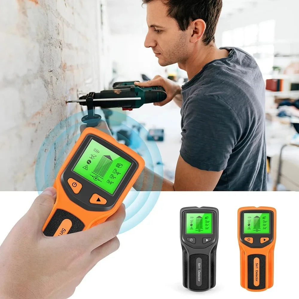 5 In 1 Professional Wall Stud Finder Metal Detector Wires Depth