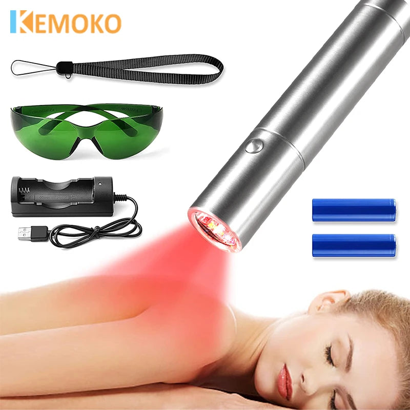 Red Light Therapy Device Pen for Body Therapy Skin Care Health 630nm, 660 nm, 710 nm, 850nm, 900nm Near Infrared Lamp