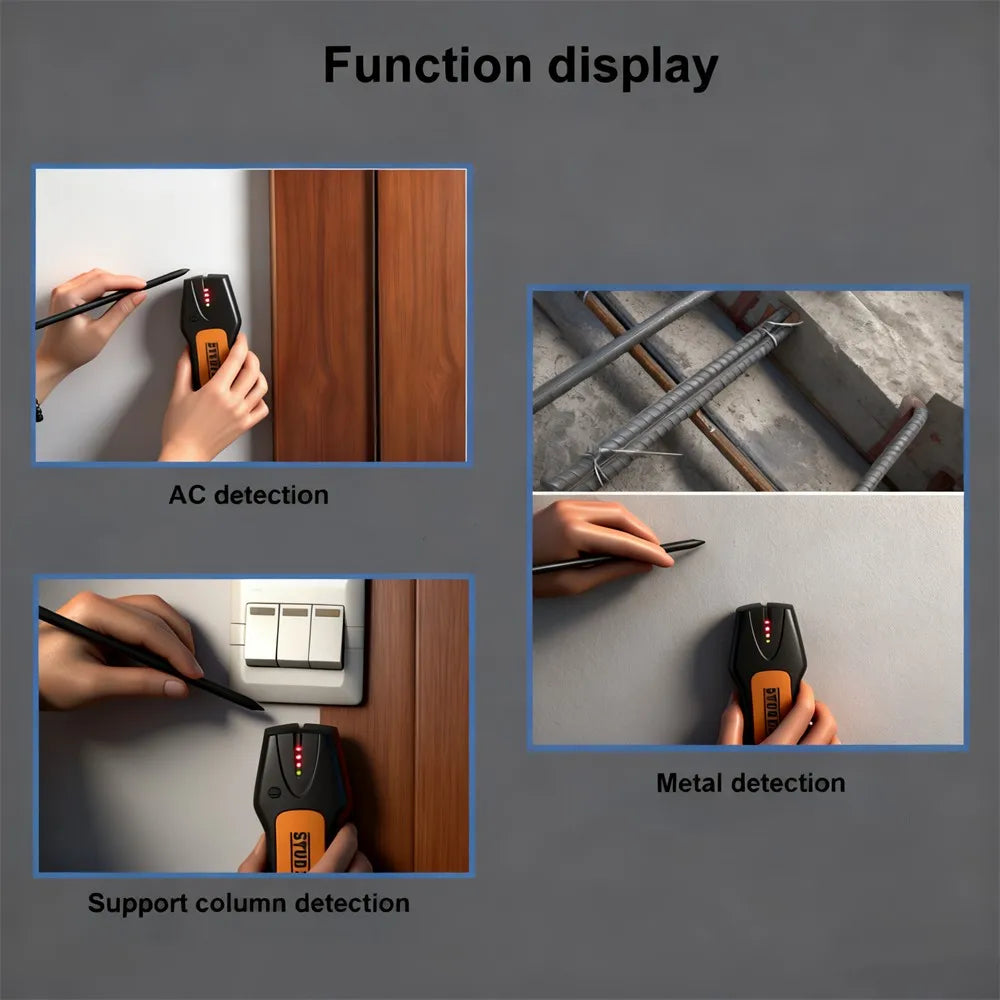 Multifunctional Handheld Metal Detector Stud Wood Finder Electronic