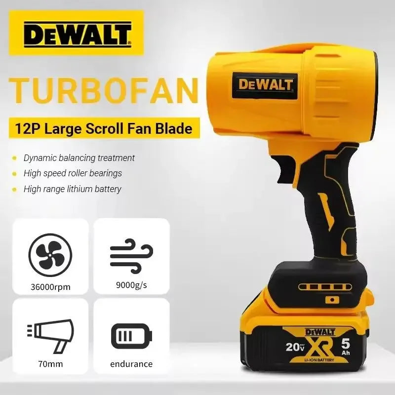 Dewalt Brushless Turbo Fan Leaf Blower Wireless Handheld Dusting Tool