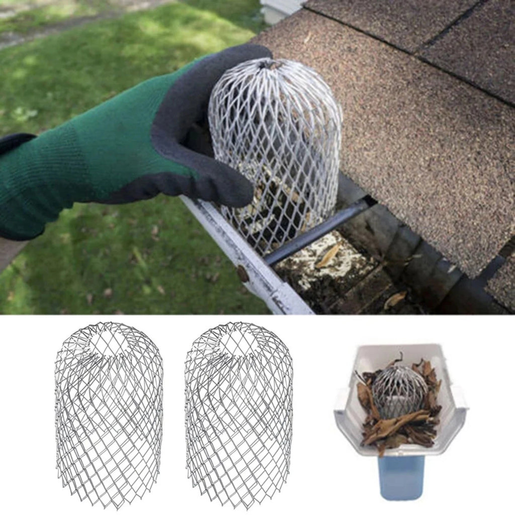 Roof Sheet Net Gutter Guard Downspouts Filter Strainer Outdoor Drain