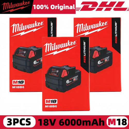 100% New Milwaukee M18 6.0Ah High Output Battery 18V Lithium-ion