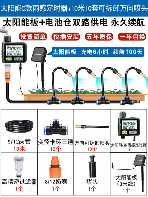 Timed Atomization Spray Cleaning System for Solar Panel Dust Removal