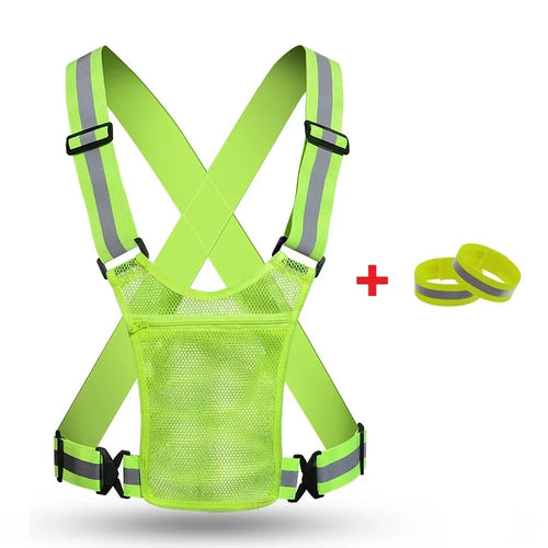 4 Colors Unisex Light High Visibility Safety Vest With Storage Bag
