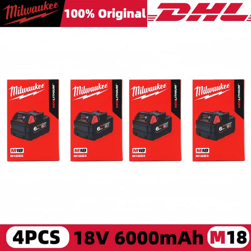 100% New Milwaukee M18 6.0Ah High Output Battery 18V Lithium-ion