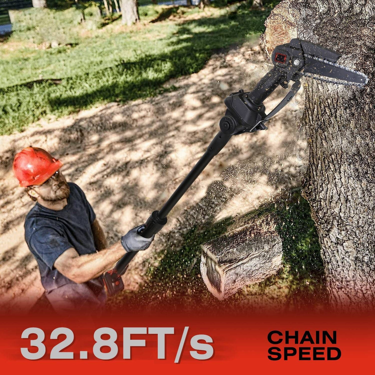 2-in-1 Cordless Pole Saw & Mini Chainsaw Electric Mini Chainsaw Length