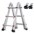 Telescoping Ladder A Frame, 11 FT Compact Aluminum Extension Ladder,